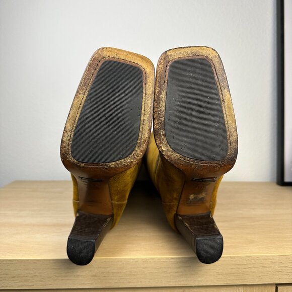 Rare FW 2002 Dolce & Gabbana Suede Butterfly Knee High Boots - Picture 8 of 9